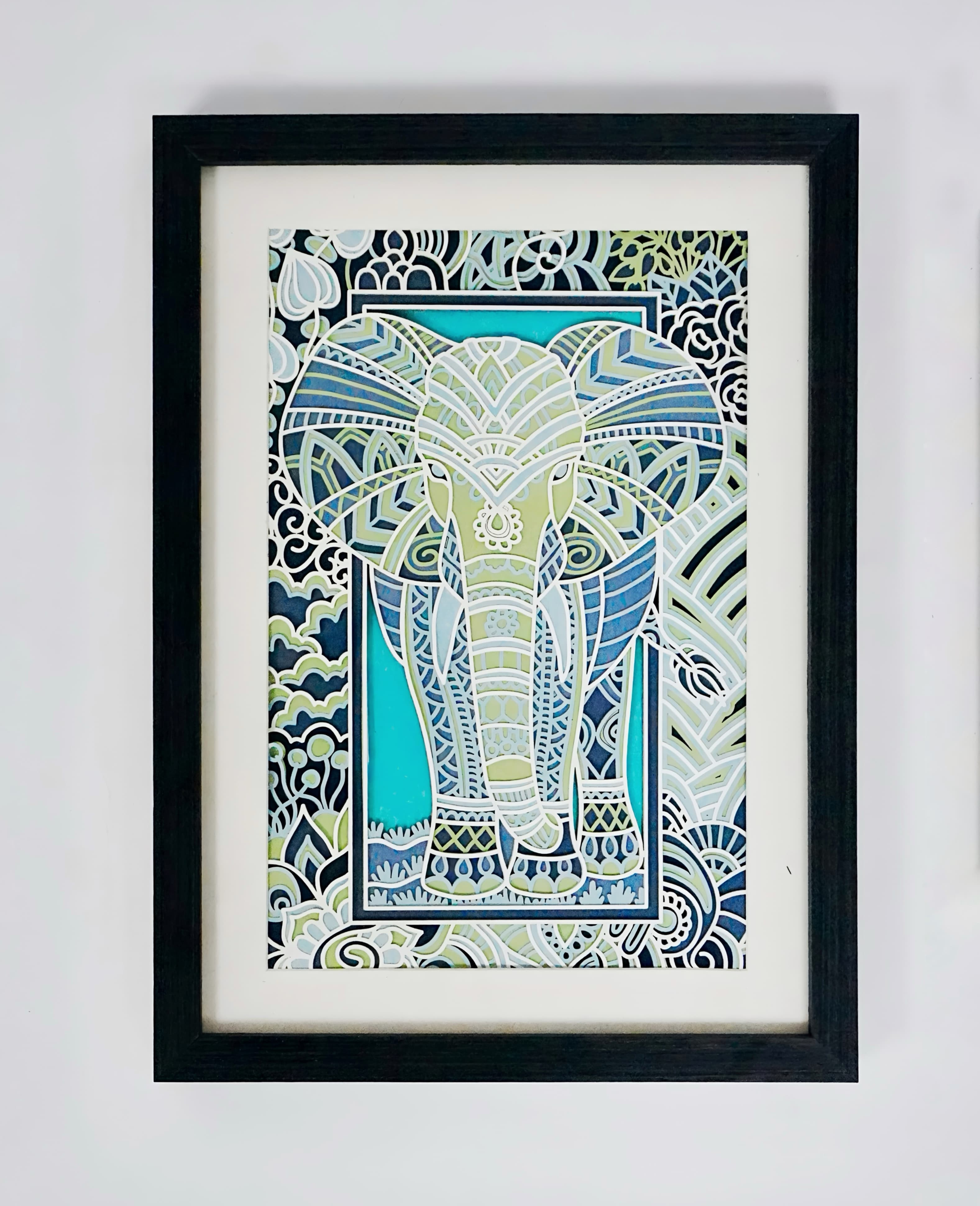 Geometric Paper-Carved Artworks